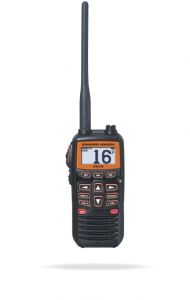 Standard Horizon HX210E Hand Held VHF Radio (click for enlarged image)